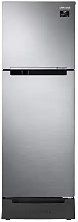 Samsung 253 L 3 Star Inverter Frost-Free Double Door Refrigerator (RT28T3123SL/HL, EZ Clean Steel(Silver), Base Stand with Drawer)