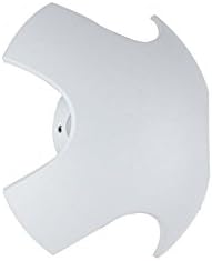 Fan Cross Europe Wall Light with Built-in LED Light, 8 W, White Embossed, 19.8 x 19.8
