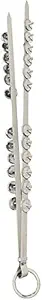 Salablez Steel 30 Inch Silver Chimta Instrument for Dhol/Kirtan/Bhangra