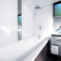 1m Wide Wall Panel WHITE HI-GLOSS Tongue and Grooved 100% Waterproof.Ideal for bathroom shower and kitchen walls