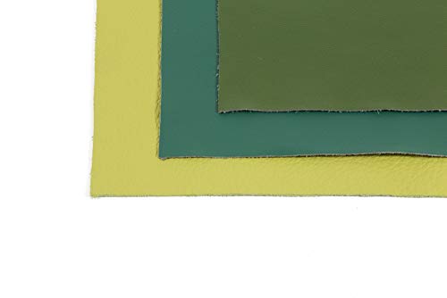 Preisvergleich Produktbild Bastellederset 3 Stücke DIN A4 (Grüntöne)