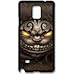 Produktbild Galaxy Note 4 Fall, Alice Madness Returns Grinsekatze PS4 Ideen Design Print Muster Perfection Fall [Anti Rutsch Funktion] [Perfect Slim Fit] Kunststoff Schutzhülle Hard Schwarz Cover für Samsung Galaxy Note 4