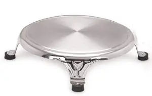 ScentRose Stainless Steel Premium Quality Chakla | Roti Rolling Board Polpat | Standard Silver | Made in India