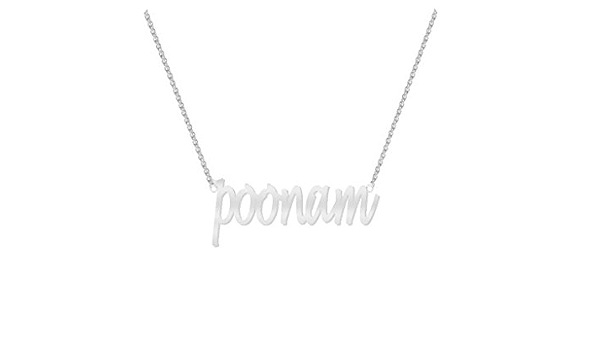 Buy Jewelzon Silver Poonam Name Pendent 