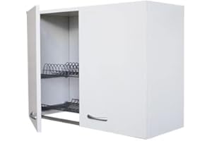 Arredobagno e Cucine Mobile scolapiatti armadietto pensile 80 per cucina, 2 sportelli H.60