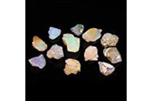 Jaguar Gems 50 Karat äthiopischer Welo Opal Stein Rohkristall Geburtsstein Oktober Schmuck DIY Kristall Supply Natürlicher lose Edelstein Chakra heilend Mehrfarbig Edelsteine handverlesenes Sortiment