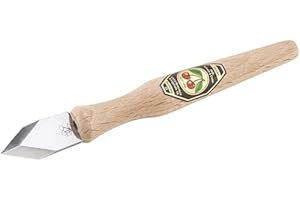 Kirschen Couteau à Tracer, Lame en Acier à Haute Teneur en Carbone, Manche en Hêtre Rouge, Outil de Marquage de Précision