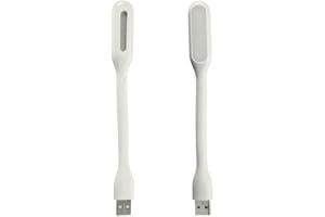 CABLEPELADO Lampada USB flessibile | Mini lampada LED USB | Luce notturna portatile | Silicone | compatibile con power bank, portatile, tastiera USB | 5 V | Temperatura colore: 5000 K~5500 K | Bianco