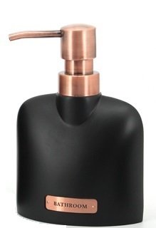 Set Badezimmer WC Faro – Schwarz Matt mit Verarbeitung Effekt Kupfer poliert - 4