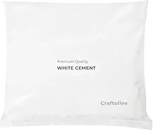 Craftolive White Cement for Art & Crafts, Tiles Gap, Crack Filling 500g