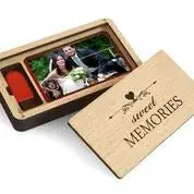 AMEEDARSHAN Wooden Pen Drive Box to Put The Pen Drive (Pack of 1)