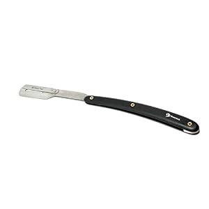 Black Professional Plastic handle Traditional Straight Cut Throat Razor - Image 5