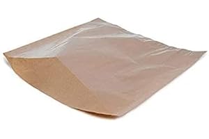 4ABOXES LTD Brown Paper Bag 180x180mm Clear Film Fronted / Front Cellophane Window Sandwich Food Paper Bags Pack of 75 Bags (Brown 180 x 180mm)