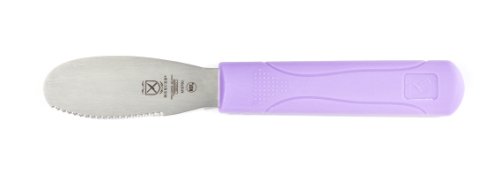 Mercer CulinaryMillennia 3.5-Inch Wavy Edge Spreader, Purple, Stainless Steel, 9cm