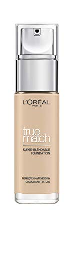 L'Oréal Paris Accord Parfait Foundation, efecto natural, con ácido hialurónico 1.N Ivoire/Ivory