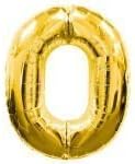 Gold 40inch Number 0 'zero' foil balloon