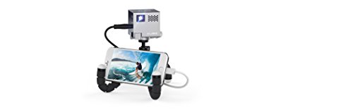 RIF6 Cube 2-Zoll-Handy-Projektor mit 20.000 Stunden LED-Licht und 120-Zoll-Display, tragbar, wiederaufladbar, beinhaltet HDMI-Kabel und Stativ - 2