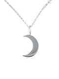 Colgante collar con media luna de 22x9mm. Fabricados en plata de ley 925. Hechos en España