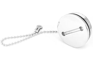 GAROSA Marine Fuel Tank Cap 316 Stainless Steel Polished Boat Fuel Cap with Chain Cover for Good Sealing Ship Filling Port Fitting Accessory