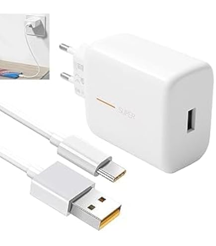 80W USB C Ladegerät für Oppo Super VOOC, super vooc ladegerät mit USB A auf C Kabel für Oppo Find X7/X6/X5/X3/Reno 11/10/8/7/6 für Oneplus 11/10T Nord 2T/10 Pro für Realme GT/9 Pro