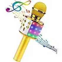 DK Home Wireless Handheld Multi-Function Bluetooth Mice with Audio Recording Portable Karaoke Mic with Microphone Speaker for Singing, Kids, Speech, All Smart Phones (Multicolor)