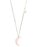 Material: Este collar con dije minimalista está elaborado en titanio y chapado en oro rosa.