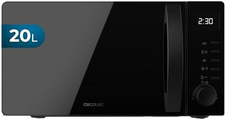 Cecotec Microonde Digitale ProClean 5005 Black. 700 W, 20 L, Tecnologia 3DWave, 5 Livelli Potenza, Timer 30 min, Scongelamento, Display con Orologio, Riscaldamento Rapido