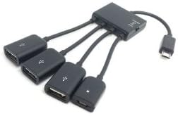 chenyang Micro USB Host OTG 3 Port Hub Adapter Cable with Power for Galaxy S5 i9600 Note3 N9000 Cell Phone & Tablet