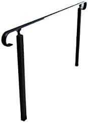 Wrought Iron Style Plain Handrail on Two Concrete in Posts - Adjustable