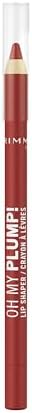 Rimmel London Oh My Plump! Lip Shaper, Matita Labbra ricca di Peptidi, Ultra cremosa, No transfer, 1,2g, 080 Baddie