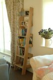 Small Raw Oak Bookshelf Ladder