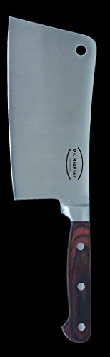 Dr. Richter chinesisches Kochmesser aus hochwertigem Spezialedelstahl (5cr15mov; HRC 56+/-1); Griff aus Pakkaholz,Hackmesser, Klingenlänge 18 cm - 2