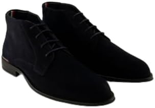 Tommy Hilfiger Uomo Stivali Bassi Suede con Lacci, Blu (Desert Sky), 46