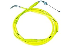NIBBI High Performance Motorcycle Throttle Cable Adjustable GY6 Scooter Throttle Cable Flat Slide Carburetor Throttle Cable Red 185CM Fit Yamaha TaoTao Kymco SYM GY6 Scooter 125 150 Moped (yellow)