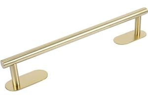 YUET Towel Rail Adhesive 30CM Hand Towel Holder Bar Bathroom Holders No Drill For Bathrooms Kitchen Dish Cloths Hanger 304 Stainless Steel RUSTPROOF Wall Mounted 12'' Gold