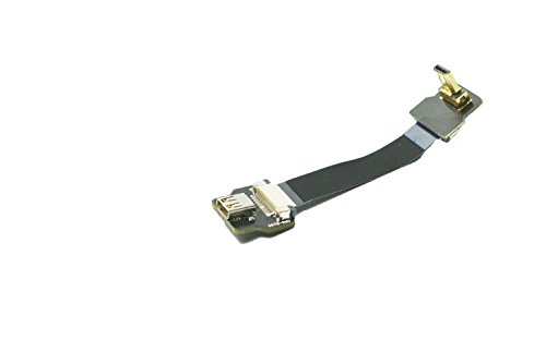 Neue schwarze FPV HDMI Kabel Micro Schnittstelle zu Mikro-weiblich für GH4 BMPCC A5000 A6000 A7S A7R 90 Grad DJI 5CM