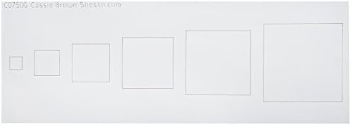 Cassie Brown Squares 1-6cm Stencil, 9.9 x 1 x 27.9 cm
