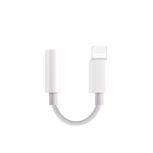 Lighting to 3.5mm Headphone Jack Adapter, Labobbon 8 Pin Connector for iPhone 8/8 Plus/iPhone X/iPhone 7/7 Plus, iPod Touch, iPad and More, Music Control & Calling Function Supported - White