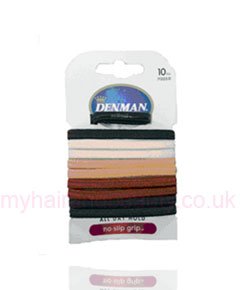 Preisvergleich Produktbild Denman 10 pk NS Elastics - Naturals