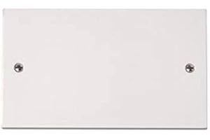 The Home Fusion Company Double Commande (2g) Électrique Blanche Prise Plaque Obturation