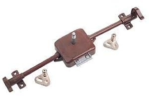 ROADLOISIRS Serrure de Toilette Push-Lock Marron complète