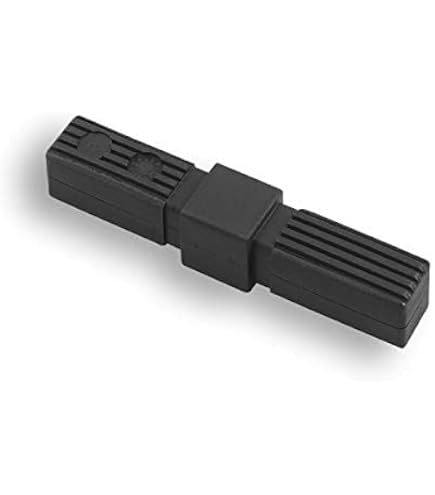 Vaguelly Lot De 10 Connecteurs De Tube Carré à 2 Voies - Raccords En Plastique Noir Solides Pour Tuyaux 25x25 Mm
