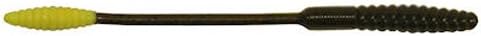 Big Bite Baits 4.5-Inch Squirrel Tail Worm-Pack of 10 (Green Pumpkin/Chart Tail)