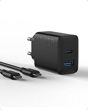 Anker 20W USB C Ladegerät, Netzteil USB C, PD Schnellladegerät | 2-Port Schnellladen für iPhone 17/16/15 Serie, Galaxy, iPad und mehr, inkl. 150cm USB-C Kabel