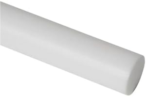 PTFETUBESHOP Asta rotonda in PTFE in teflon (asta in PTFE Ø 10 mm) 1 metro – Asta in PTFE puro granulato di PTFE – Adatto da -70 °C a 260 °C – Resistente agli agenti chimici – Coefficiente di attrito molto basso