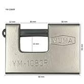 Yuma Padlock Sliding Shaft Horizontal Grey (60mm,70mm,80mm,90mm) (80mm)