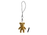 Kleiner brauner Teddybär als Handyanhänger inkl. Staubschutz Stöpsel. Miniblings - das Kultlabel für Miniaturschmuck und P