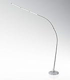 Bogenleuchte Bogenlampe SlimArc silver LED 18 W dimmbar weißer Marmorfuß - 3