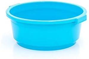HELGUEFER - Barreño Grande 40 litros Redondo | Palangana Plastico con Asas | Barreño Resistente y Duradero | Uso General en Hogar, Jardín o Industria | Diámetro 56 cm x Alto 22 cm