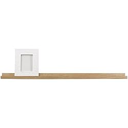 PEGANE Etagère Murale chêne Massif, H 5 x L 120 x P 10 cm